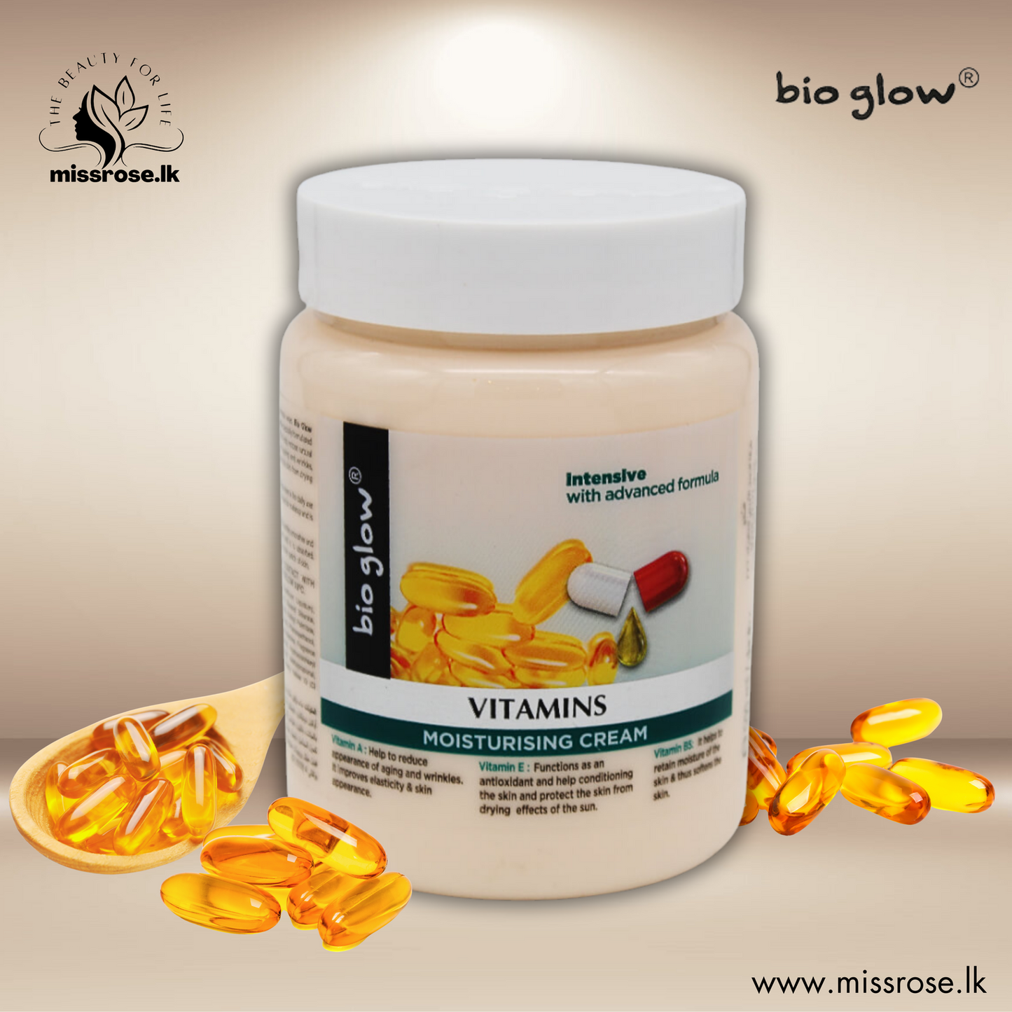 Bio Glow Vitamins Moisturising Cream - Missrose.lk