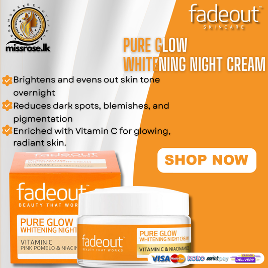 FadeOut Pure Glow Whitening Night Cream with Vitamin C 75ml