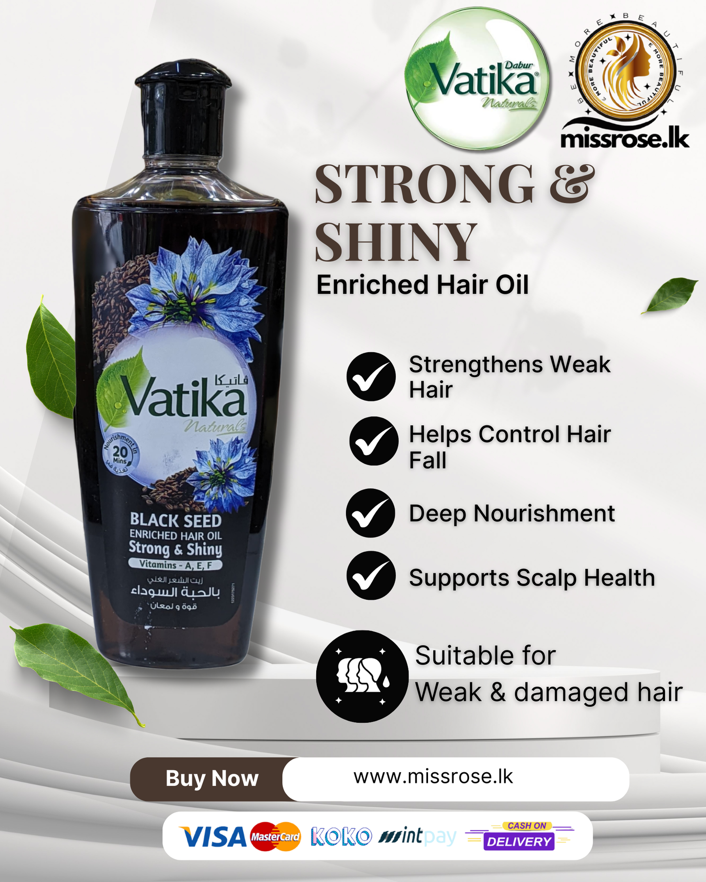 Vatika Naturals Blackseed Enriched Hair Oil
