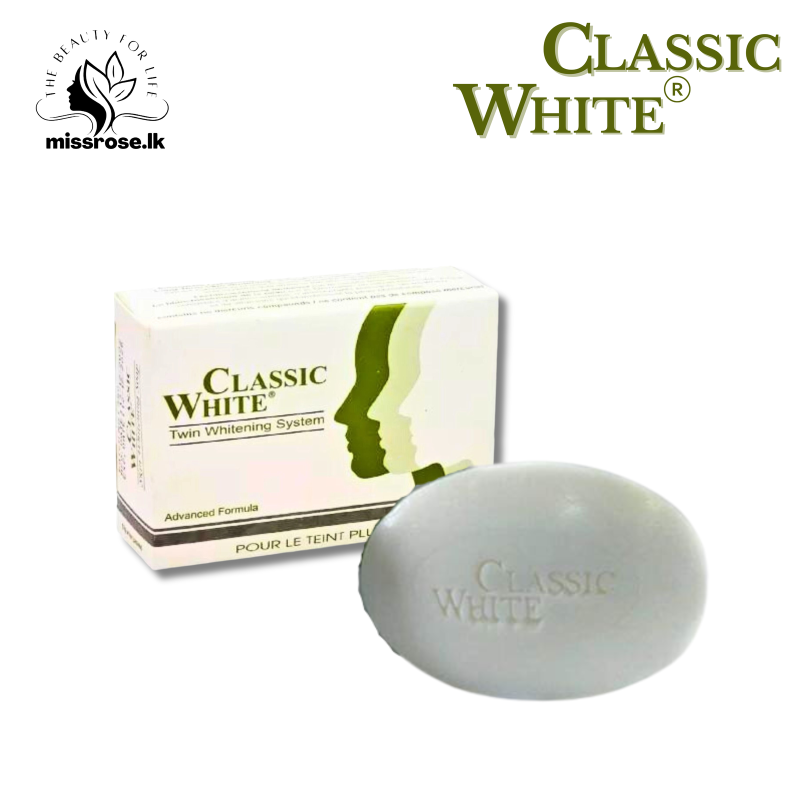 Classic White Twin Whitening Soap - Missrose.lk