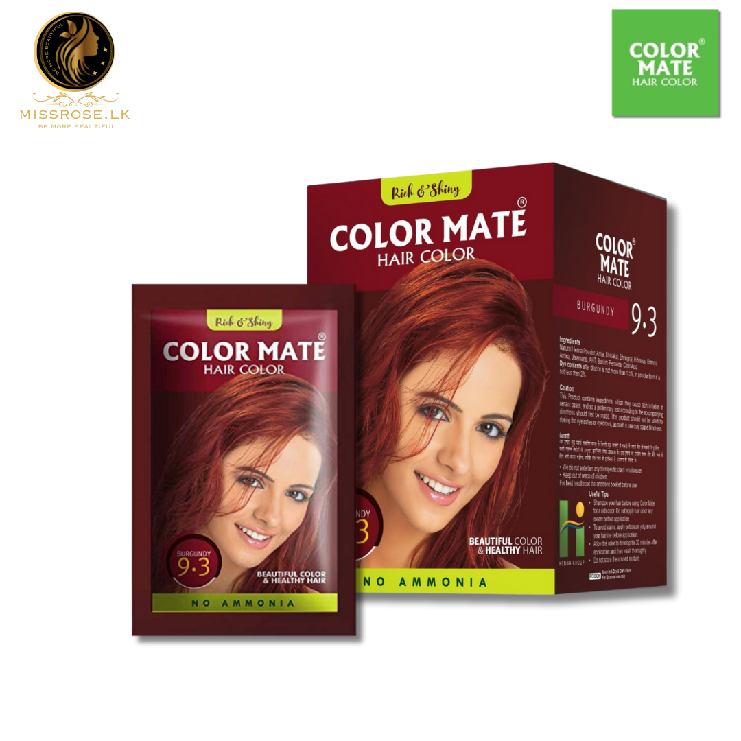 COLOR MATE No Ammonia Hair Burgundy Color 200G (9.3)