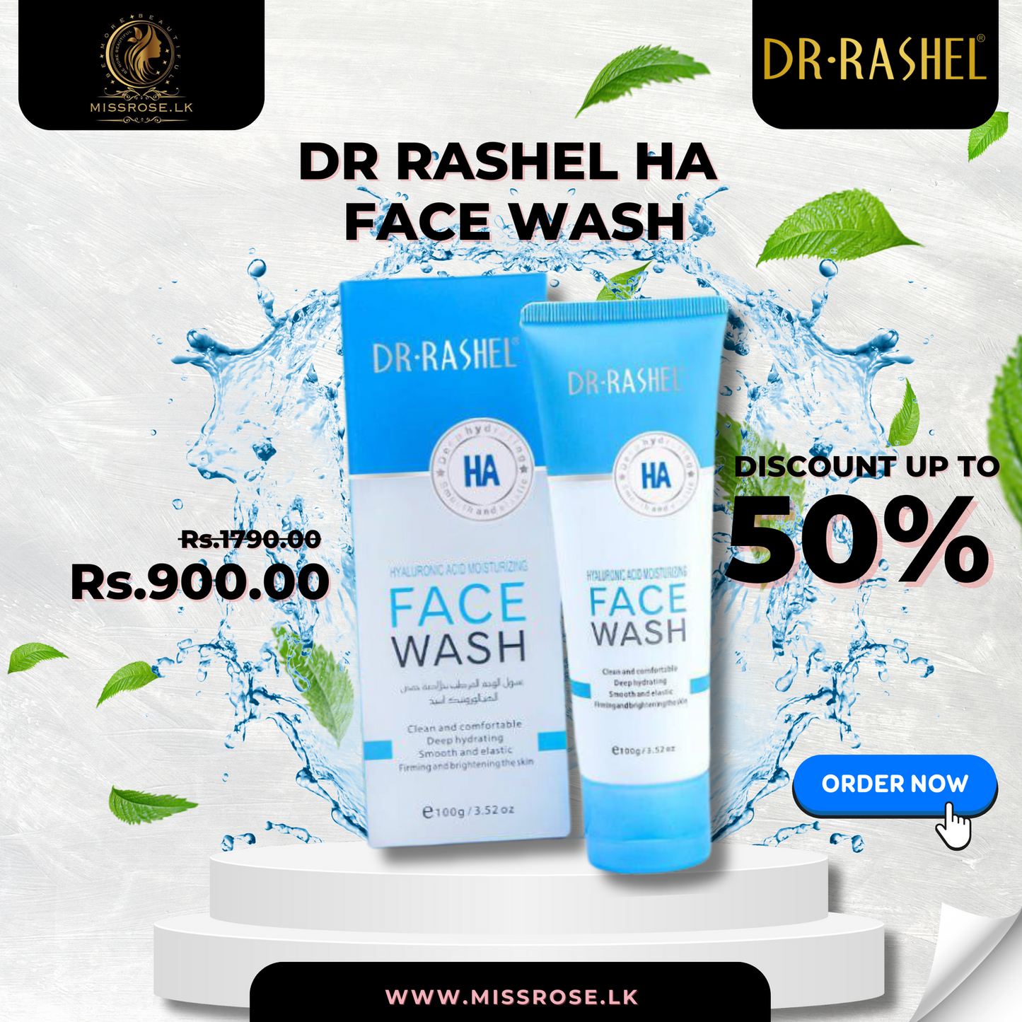 Dr.Rashel Hyaluronic Acid Face Wash special offer - Missrose.lk