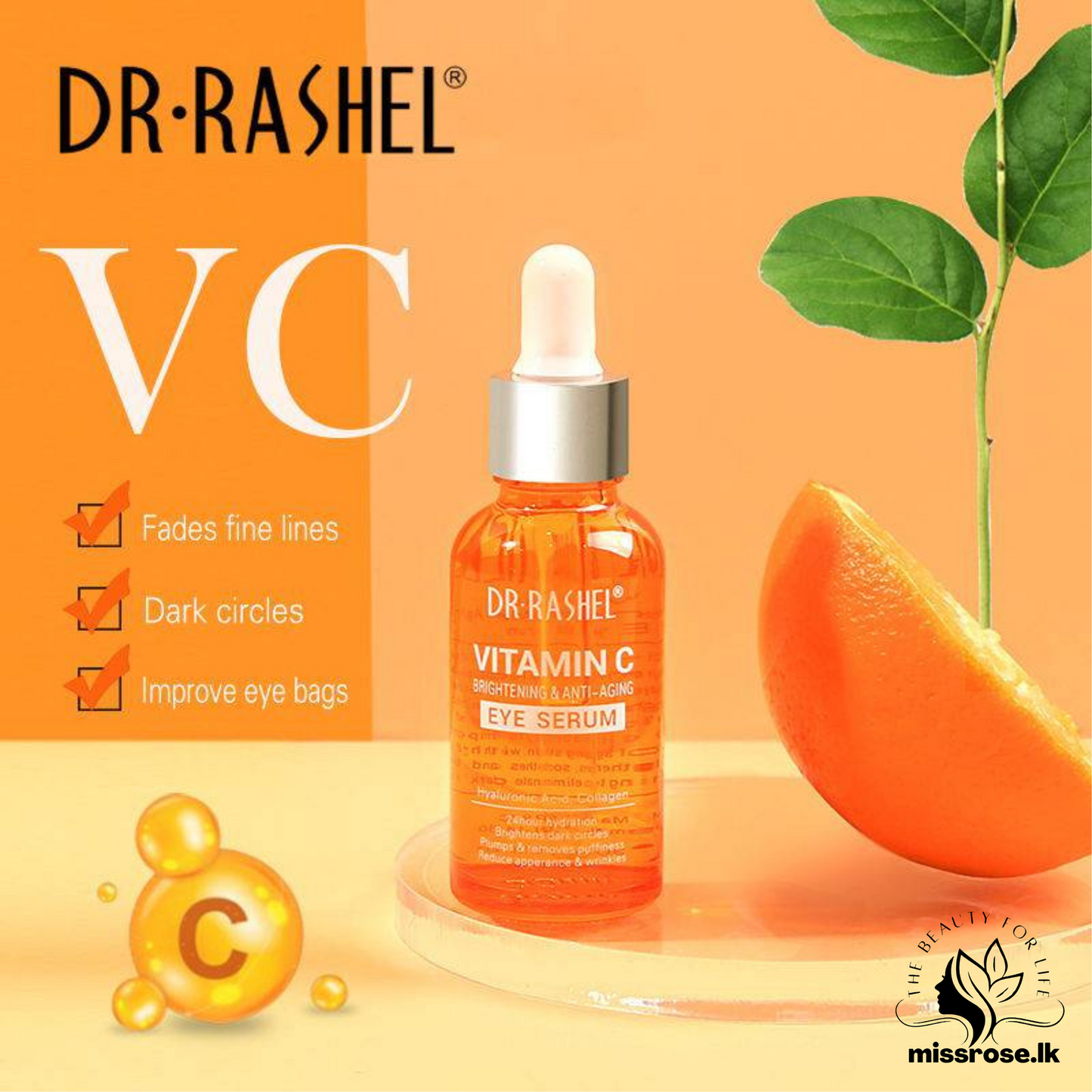 Dr.Rashel Vitamin C Brightening And Anti-Aging Eye Serum - Missrose.lk