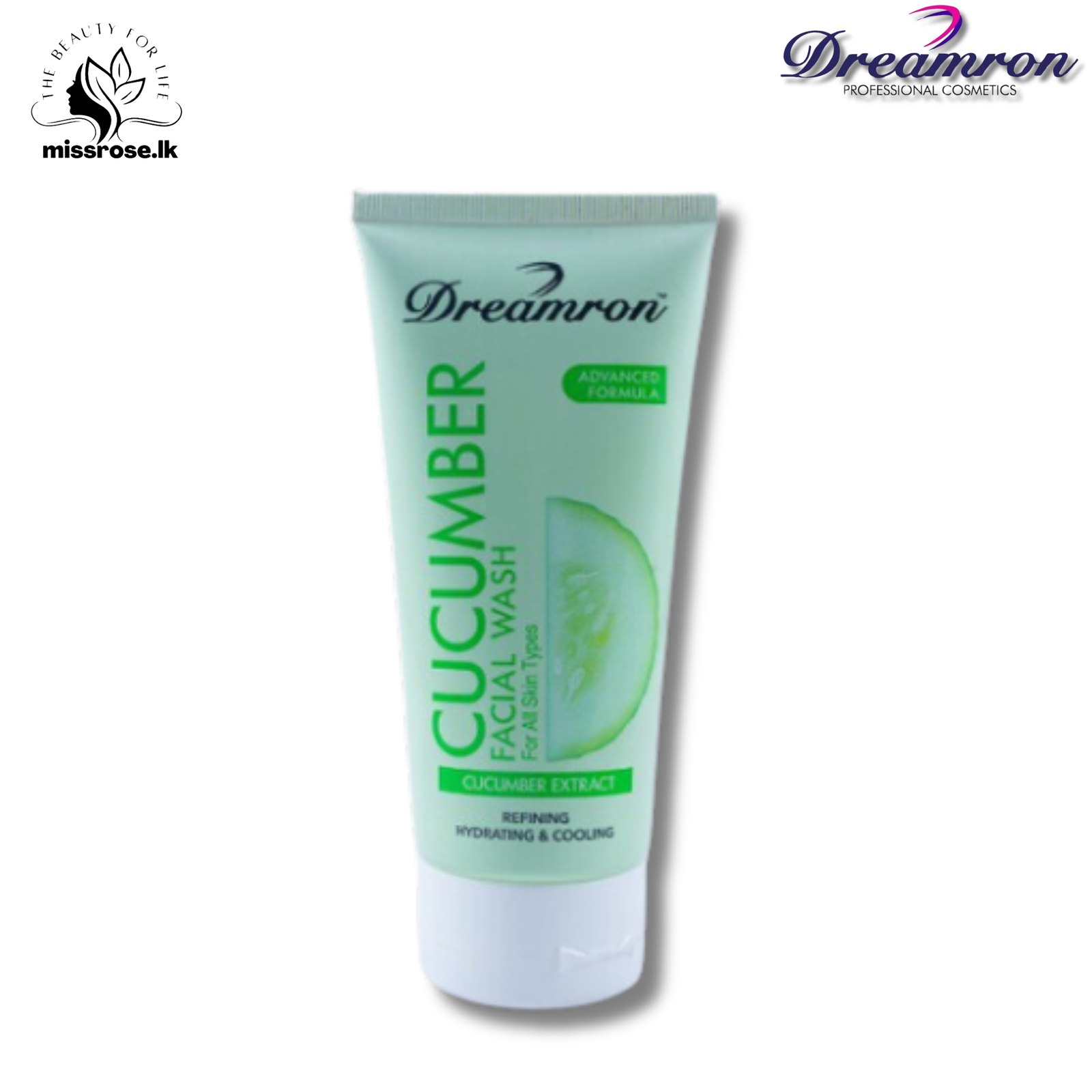 Dreamron Cucumber Facial Wash for All Skin Types 180ml - Missrose.lk