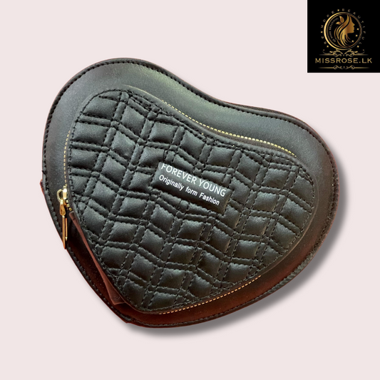 Fashion Love Heart Shaped Shoulder Crossbody Bag Women Purse - Missrose.lk