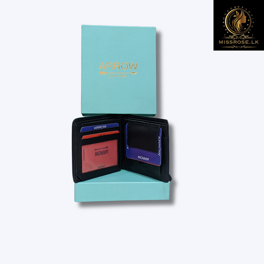 Genuine Leather Slim Trifold Wallets For Men - Missrose.lk