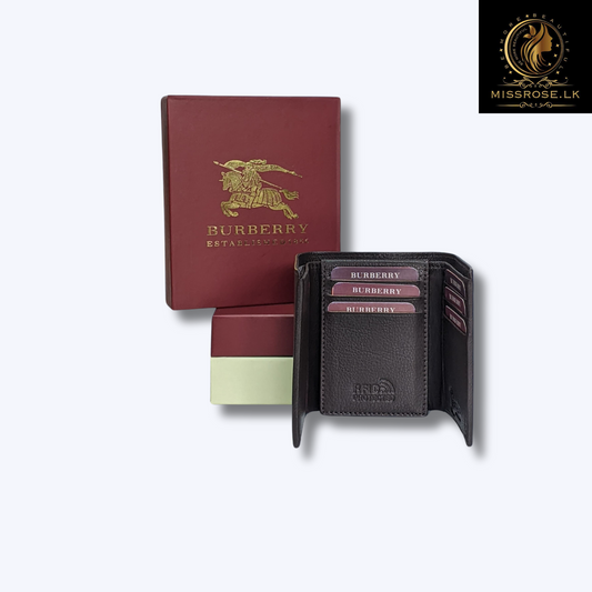 Genuine Leather Slim Trifold Wallets For Men - Missrose.lk