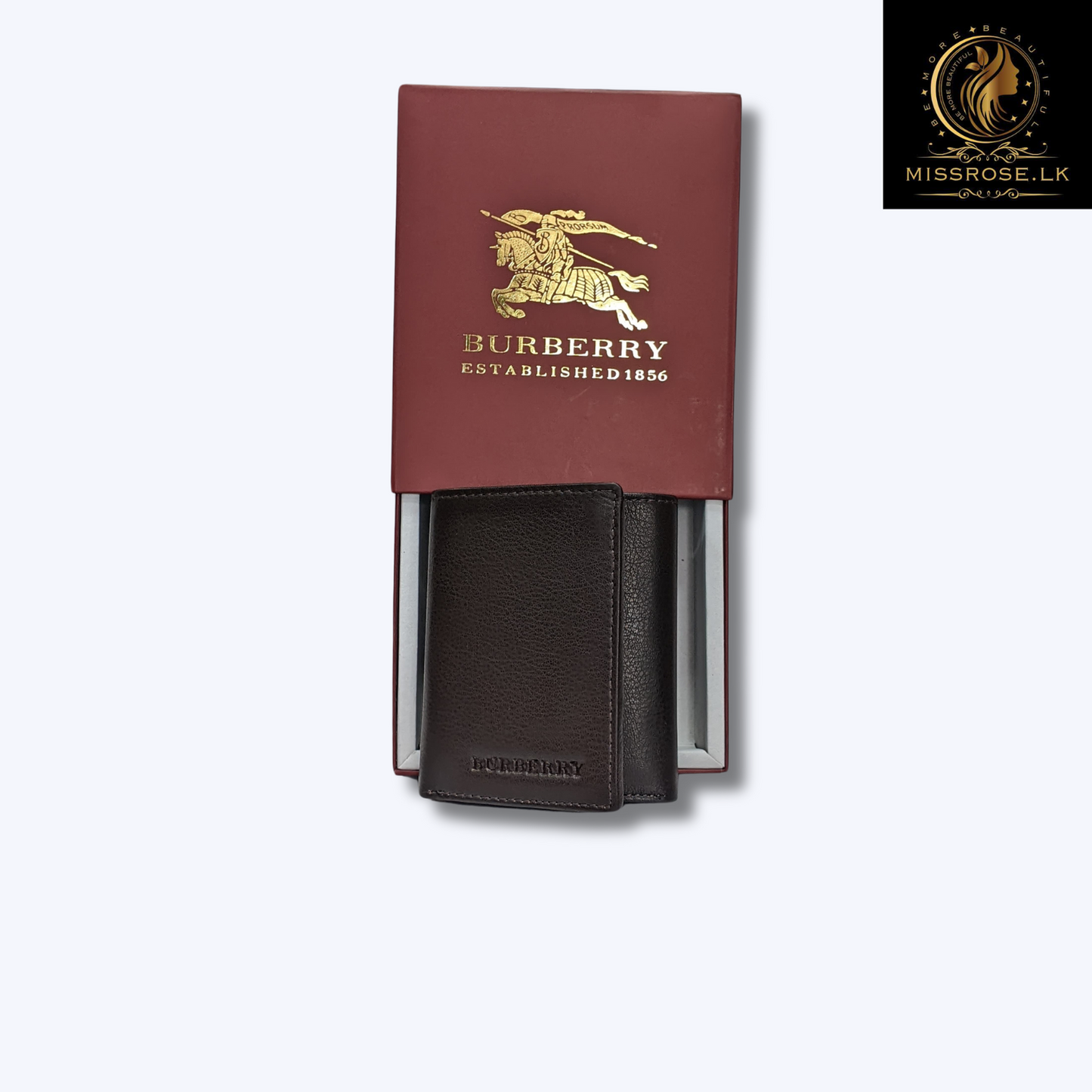 Genuine Leather Slim Trifold Wallets For Men - Missrose.lk