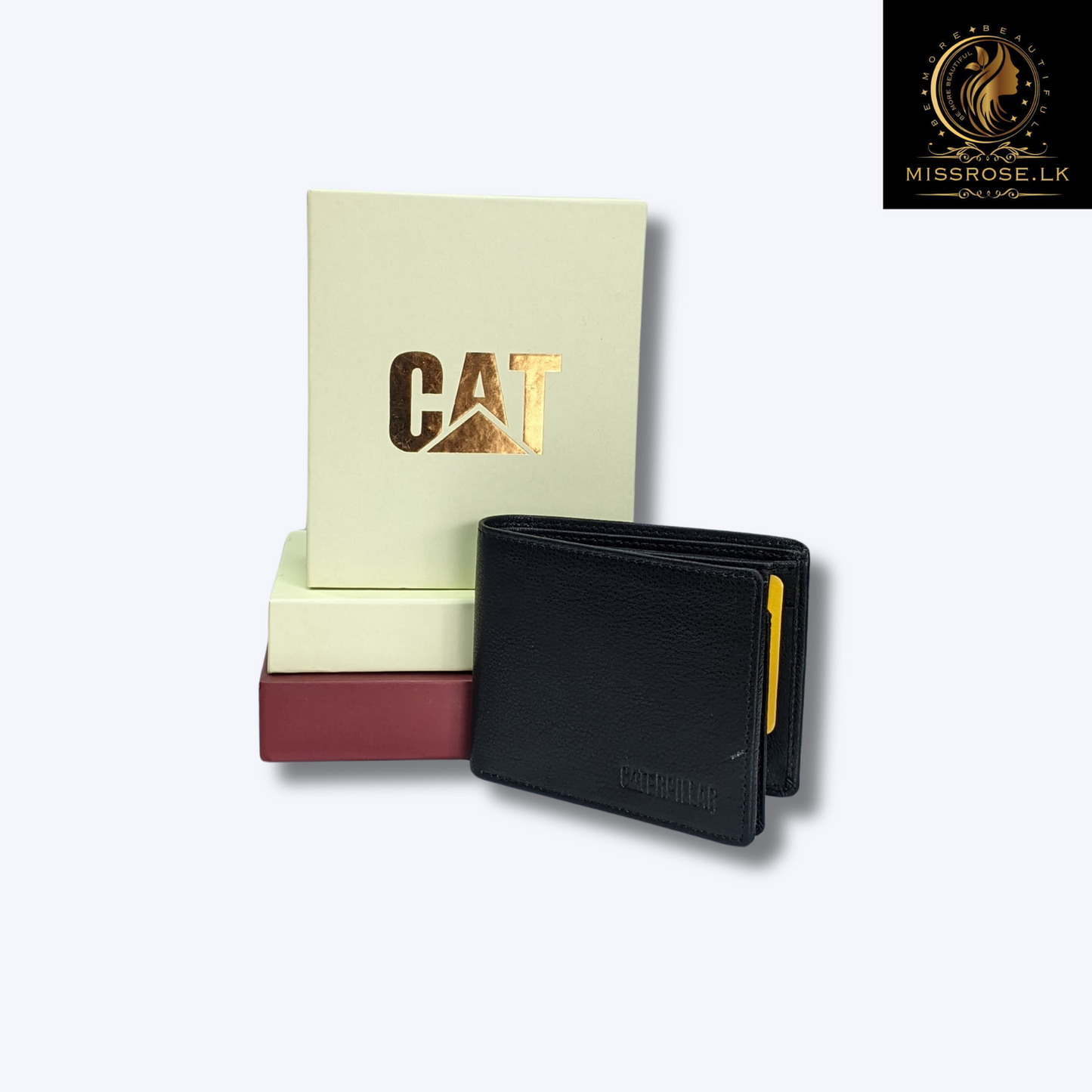 Genuine Leather Slim Trifold Wallets For Men - Missrose.lk