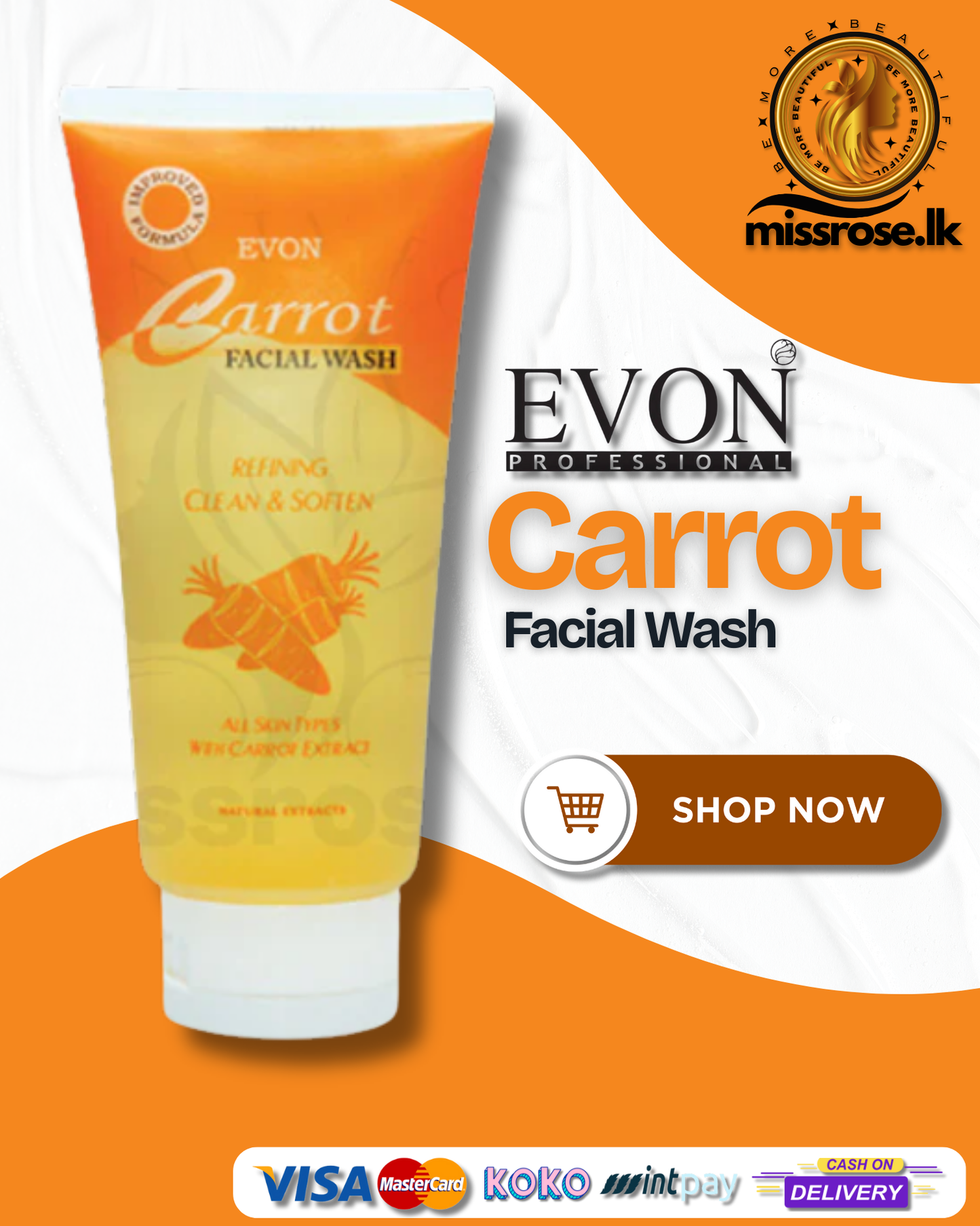 Evon Carrot Facial Wash  180Ml