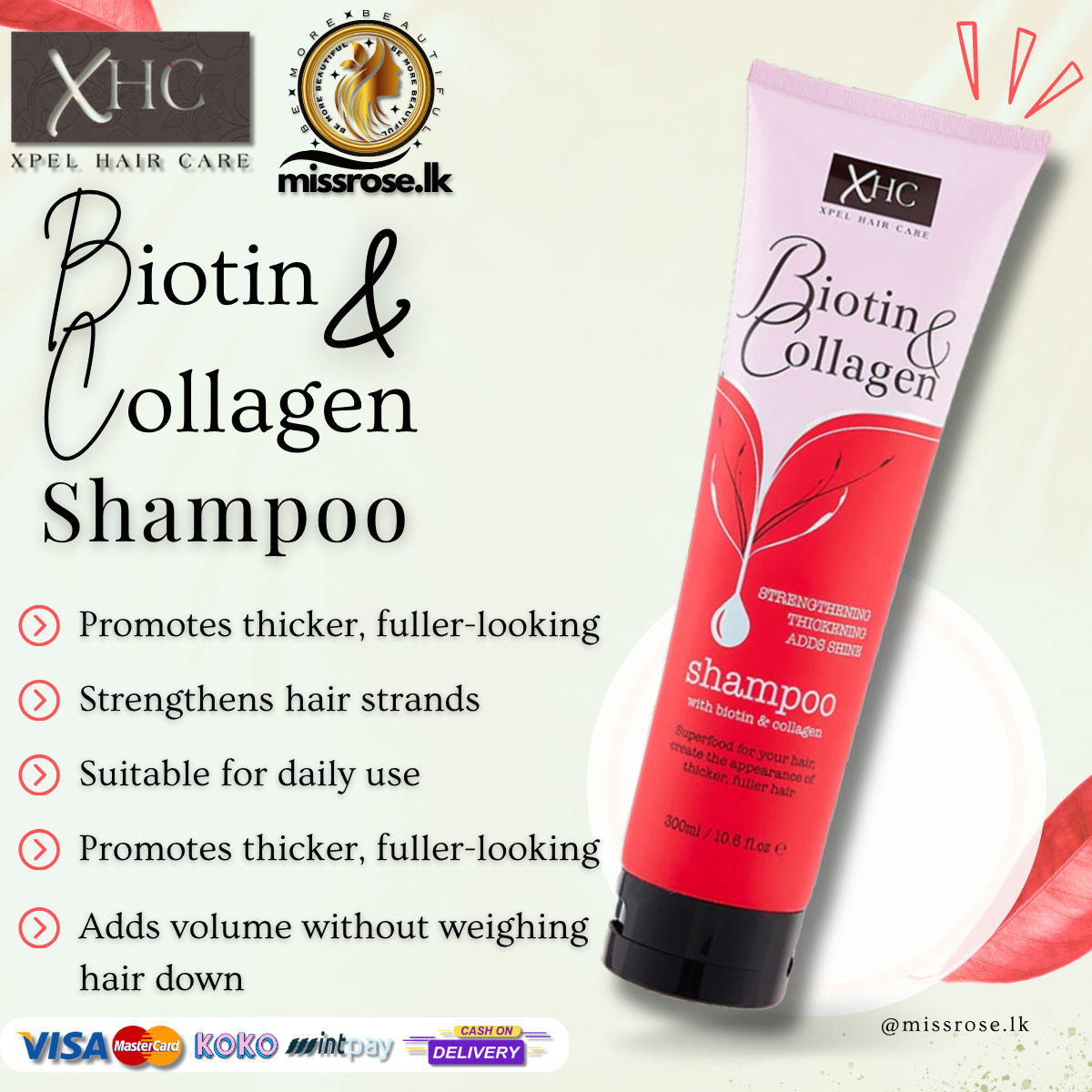 XHC Biotin & Collagen Shampoo – 300ml
