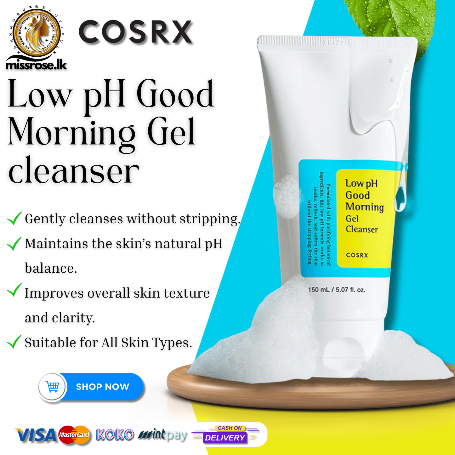 COSRX Low pH Good Morning Cleanser 150ml