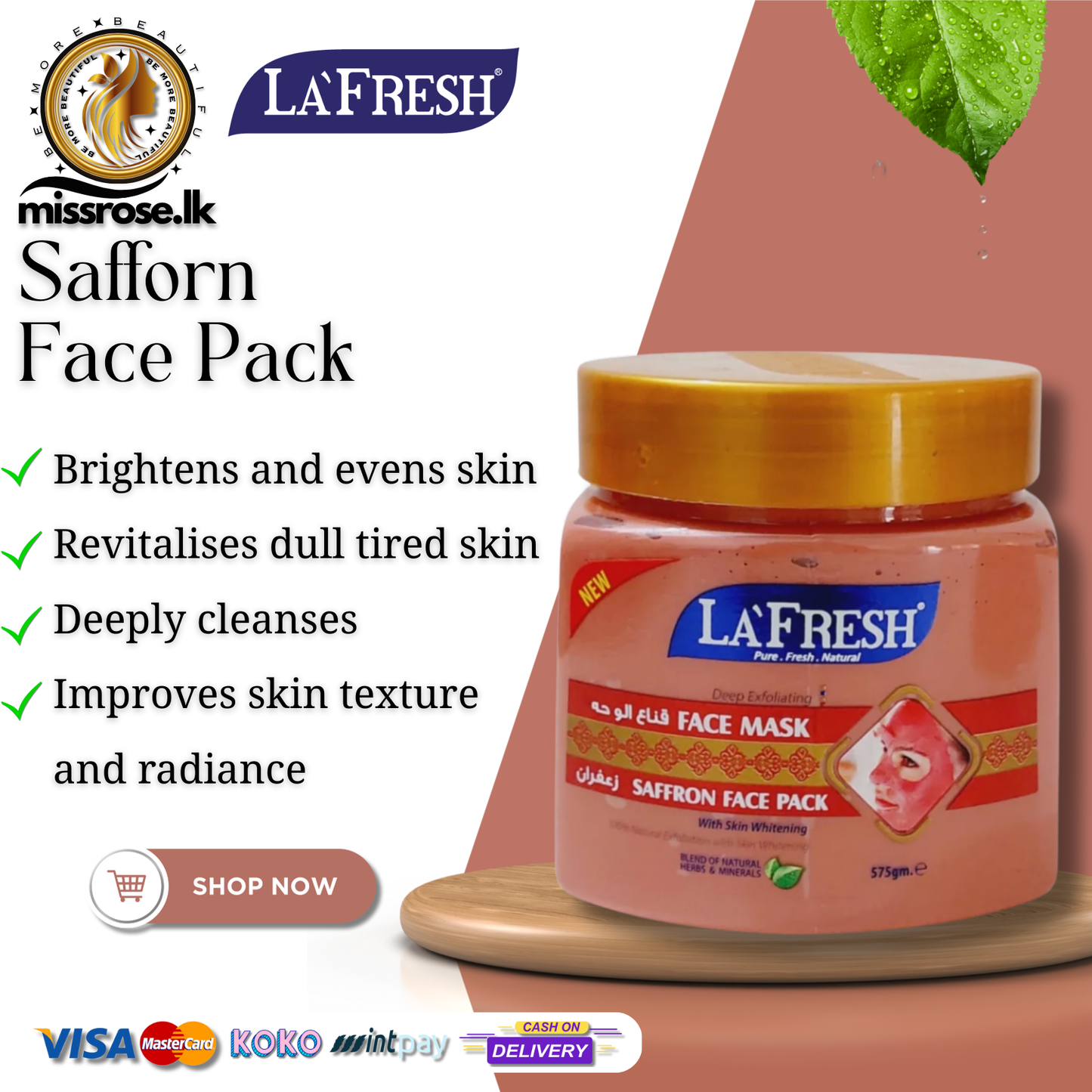La Fresh Saffron Face Pack & Face Mask 575g