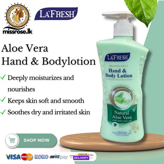 LA’Fresh Natural Aloe Vera Hand & Body Lotion 550ml