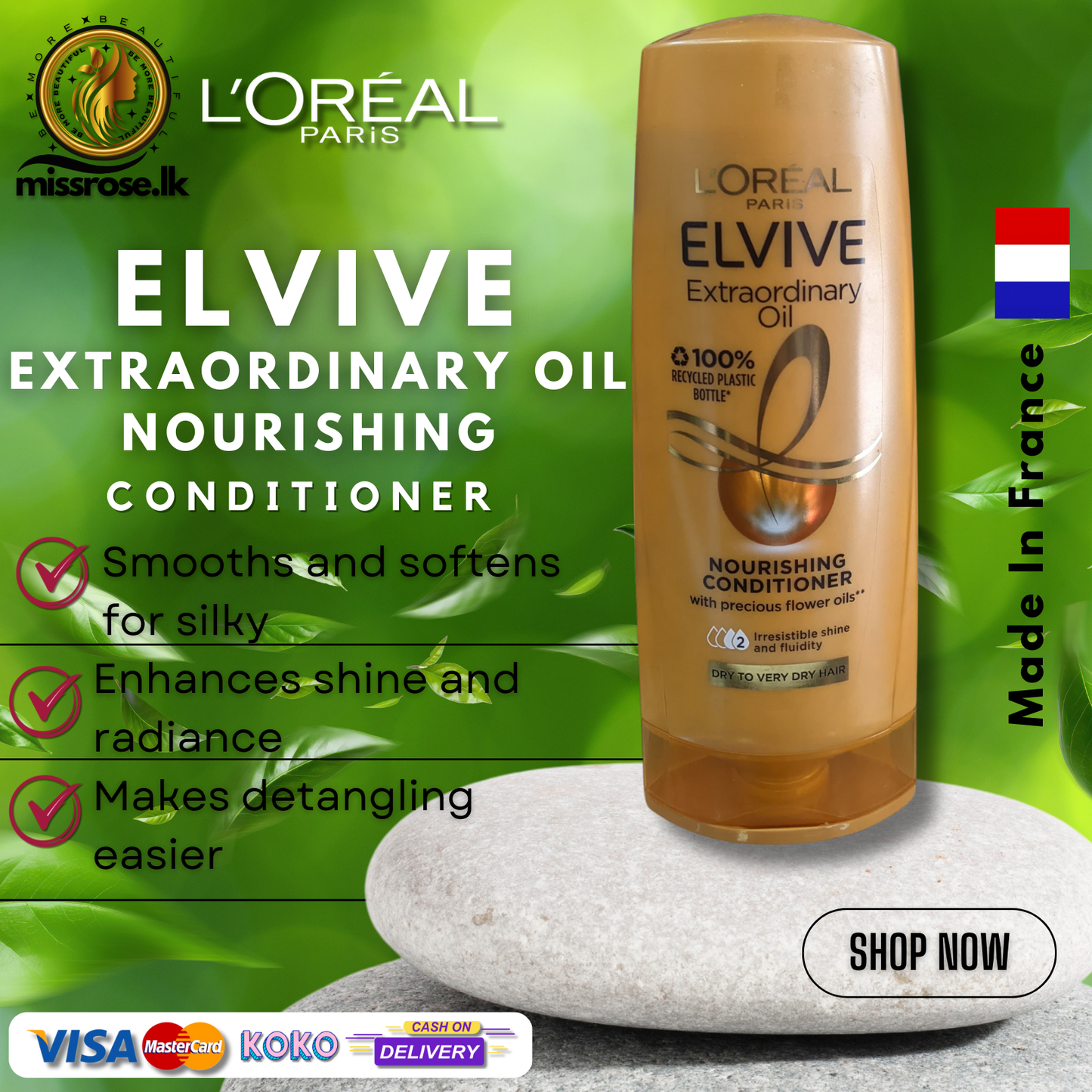 L'OREAL PARIS ELVIVE Extraordinary oil Nourishing Conditioner ( Dry to very dry hair ) 400ml