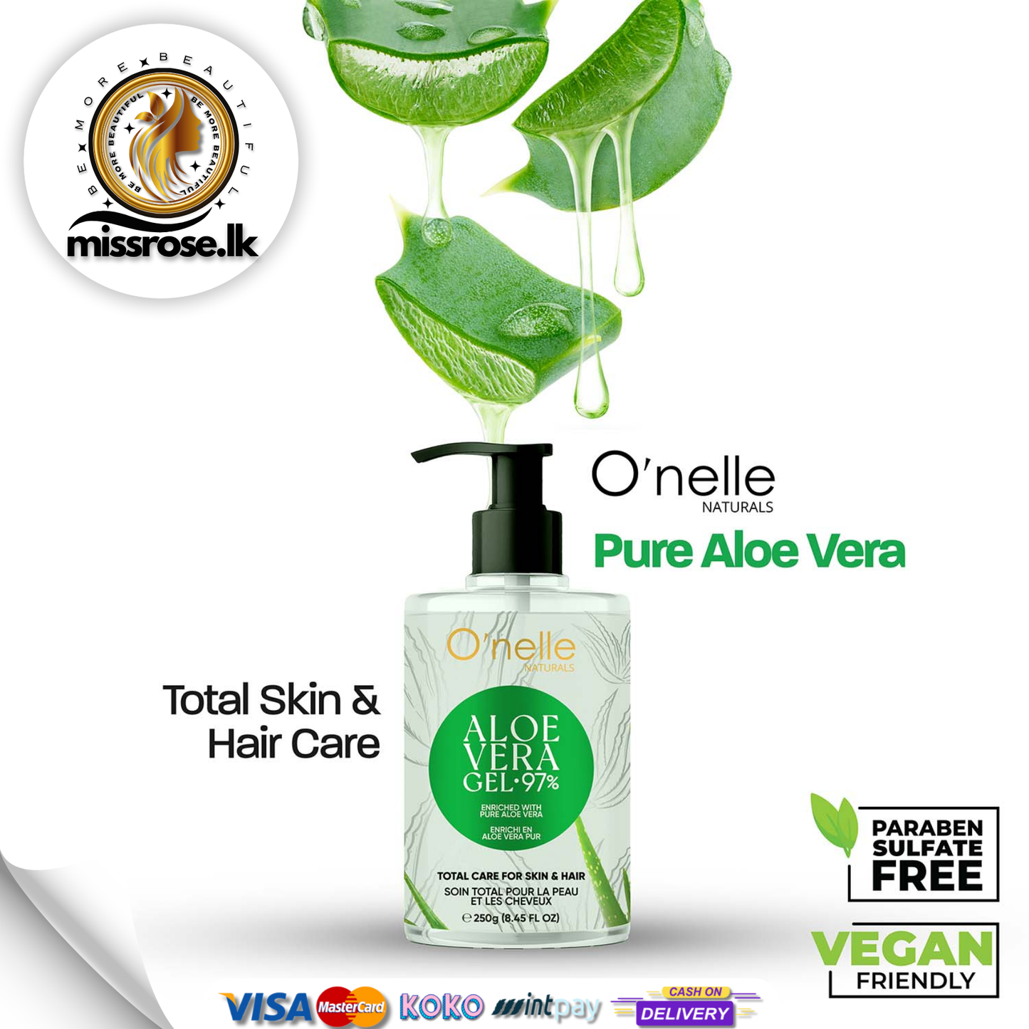 O’nelle Aloe Vera Gel 97% 250g