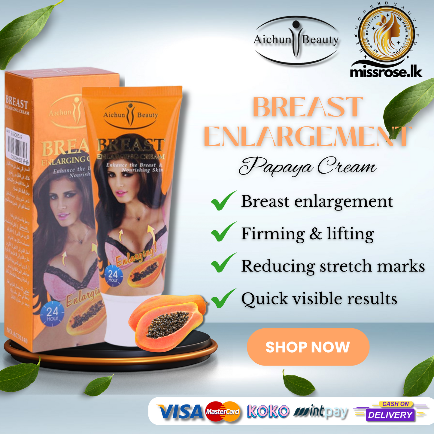 Aichun Beauty Breast Enlargement Papaya Cream 120g