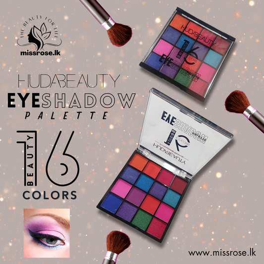HUDA BEAUTY EYESHADOW PALETTE 16 COLORS - Missrose.lk