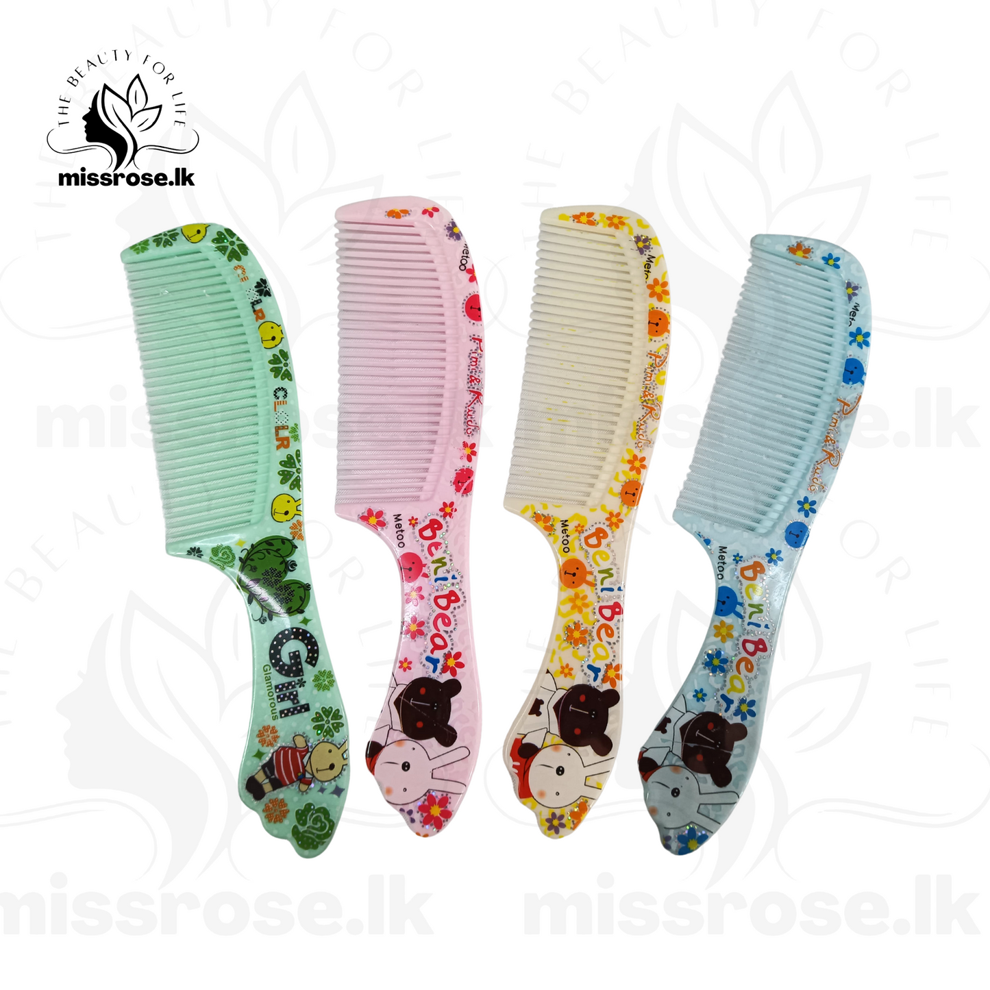 Hair comb with cute design for girls - 1 piece - Missrose.lk