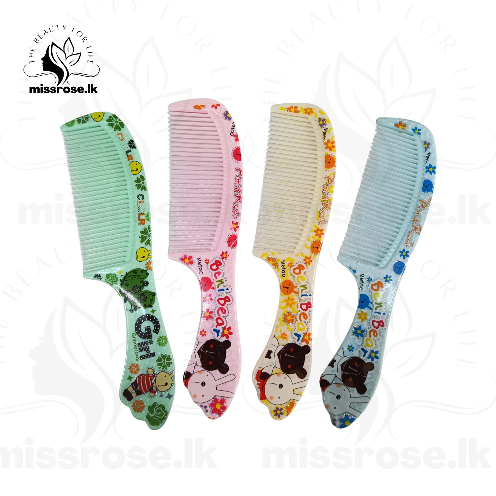 Hair comb with cute design for girls - 1 piece - Missrose.lk