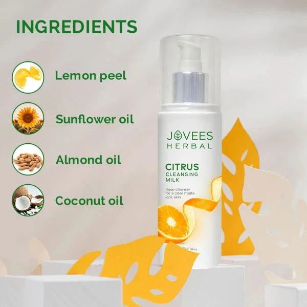 Jovees Citrus Cleansing Milk With Lemon Peel Extract and Almond - Missrose.lk