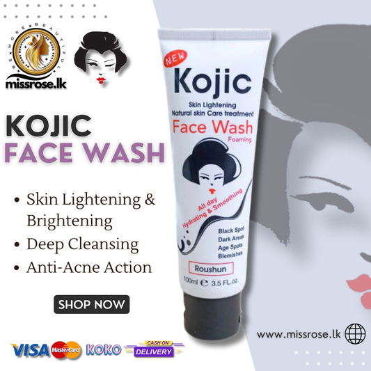 Kojic Skin Lightening Foaming Face Wash - Missrose.lk