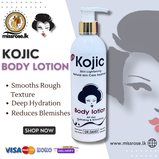 Kojic Skin Lightening Smoothing Body Lotion - Missrose.lk