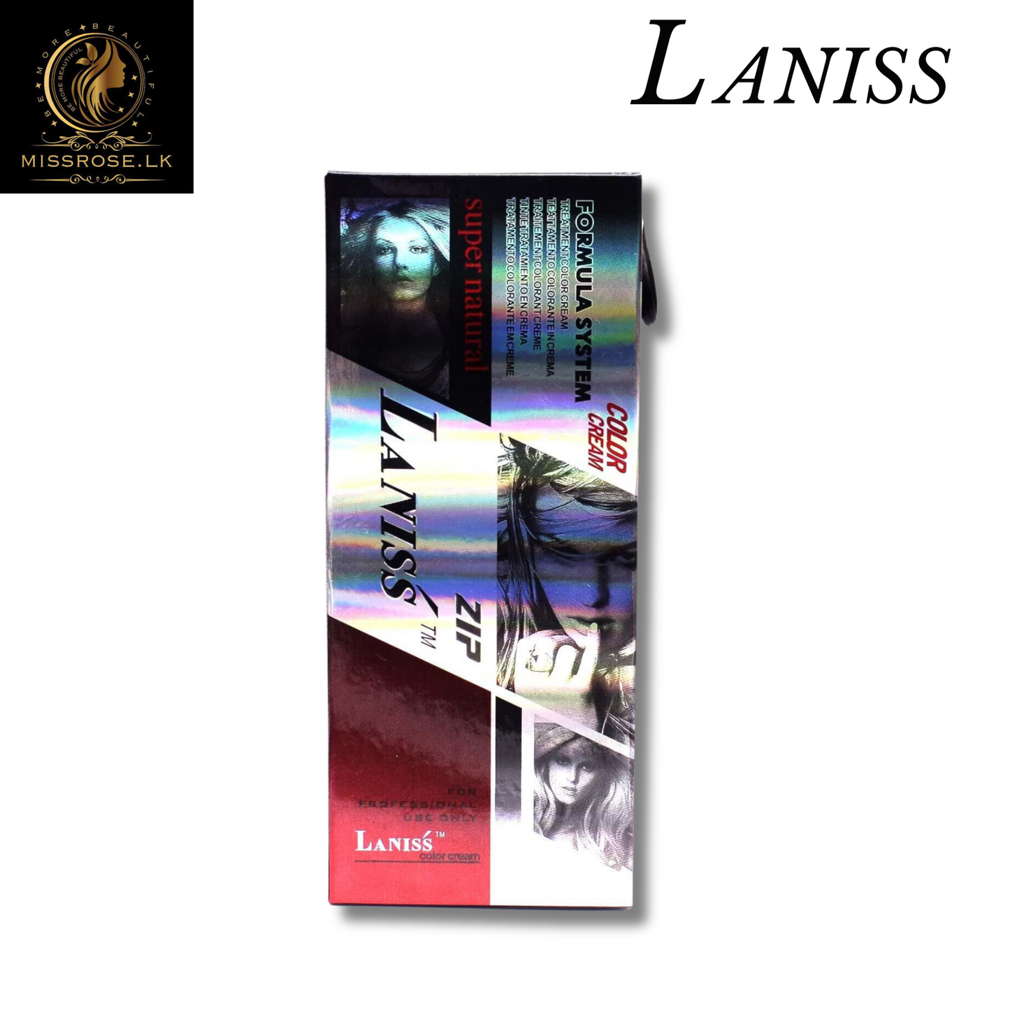 Laniss Natural Black Hair Color Cream 120ml - Missrose.lk