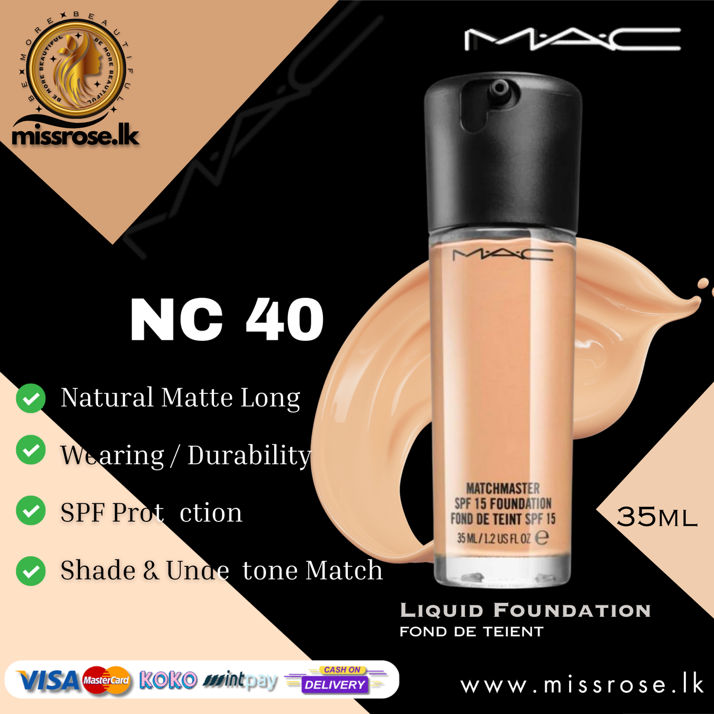 MAC Liquid Foundation NC40