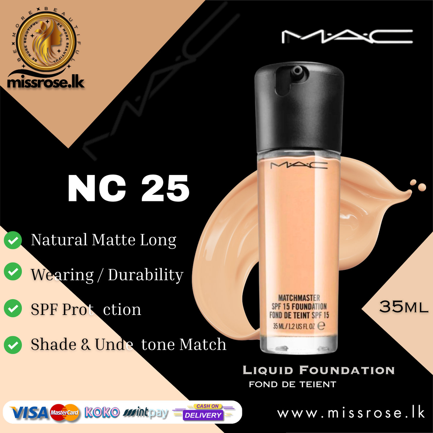 MAC Liquid Foundation NC25