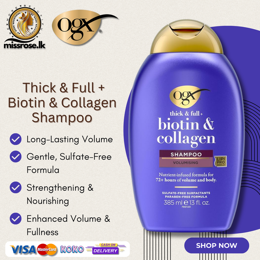 OGX Thick & Full + Biotin & Collagen Volumizing Shampoo, 13 fl. oz