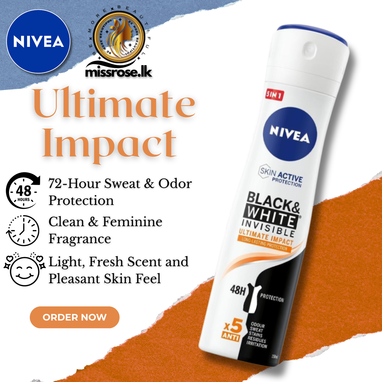 NIVEA Women Deodorant Spray Black White Ultimate