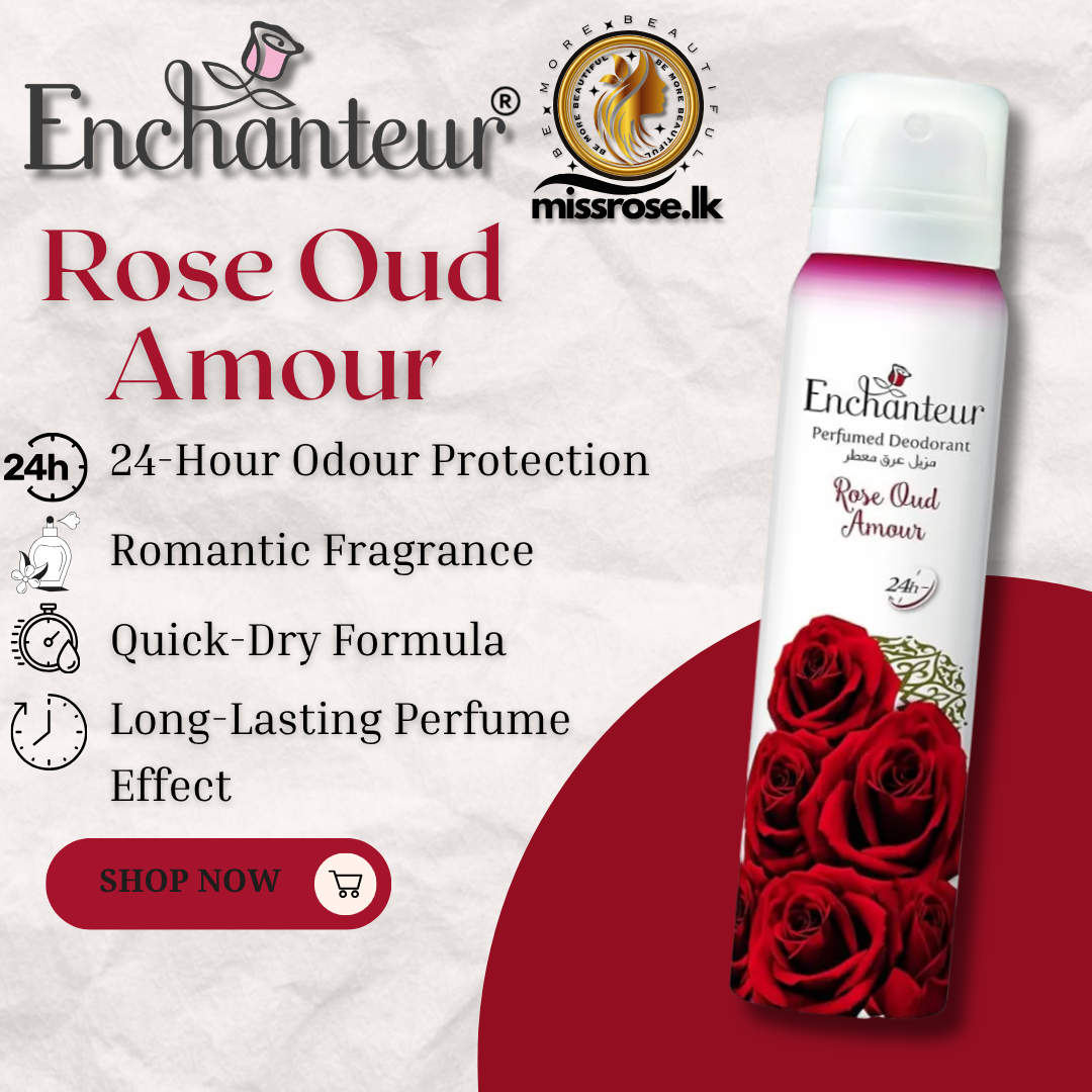 Enchanteur Rose Oud Amour Perfumed Deodorant Spray 150 ml