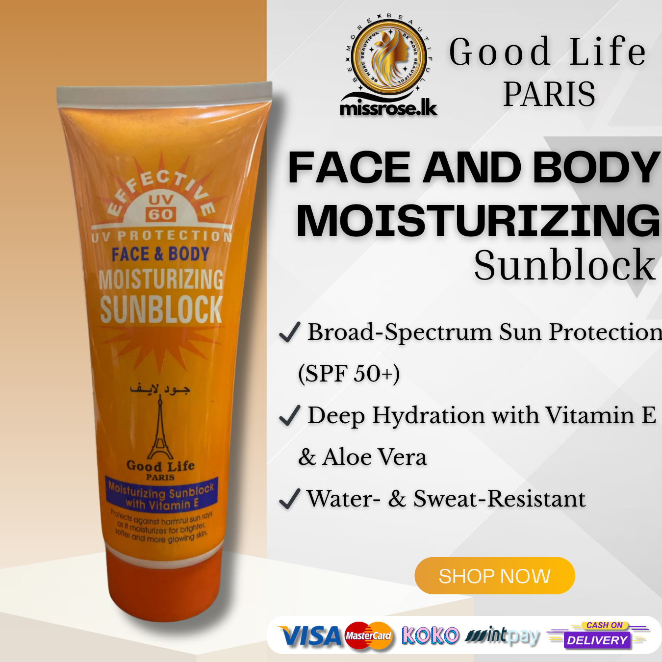 Good Life Face and Body Moisturizing Sunblock (170g)