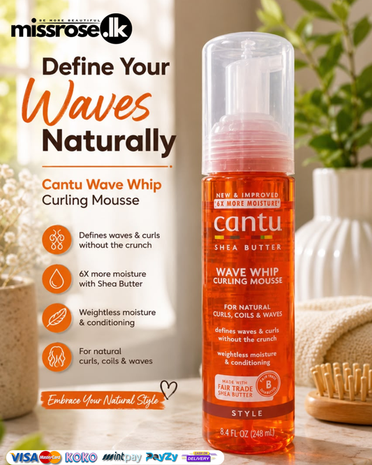 Cantu Wave Whip Curling Mousse for Natural Hair with Pure Shea Butter 248ml