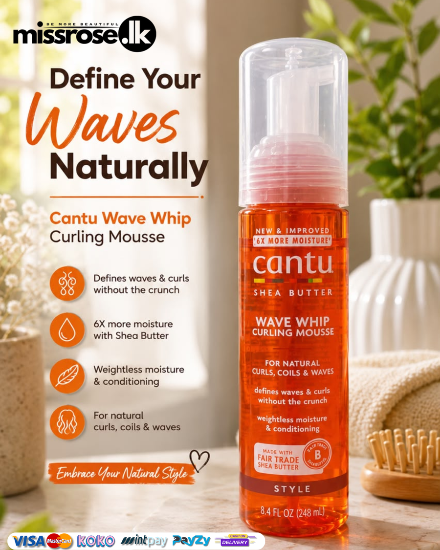 Cantu Wave Whip Curling Mousse for Natural Hair with Pure Shea Butter 248ml