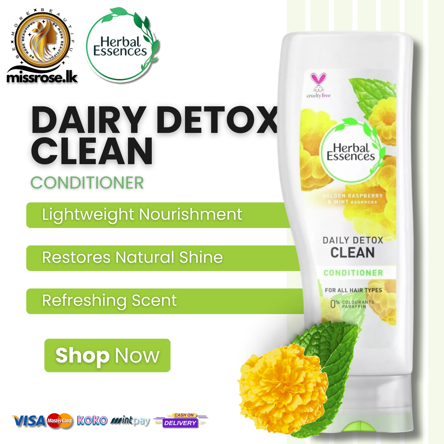 Herbal Essence Daily Detox Clean Conditioner 400ML