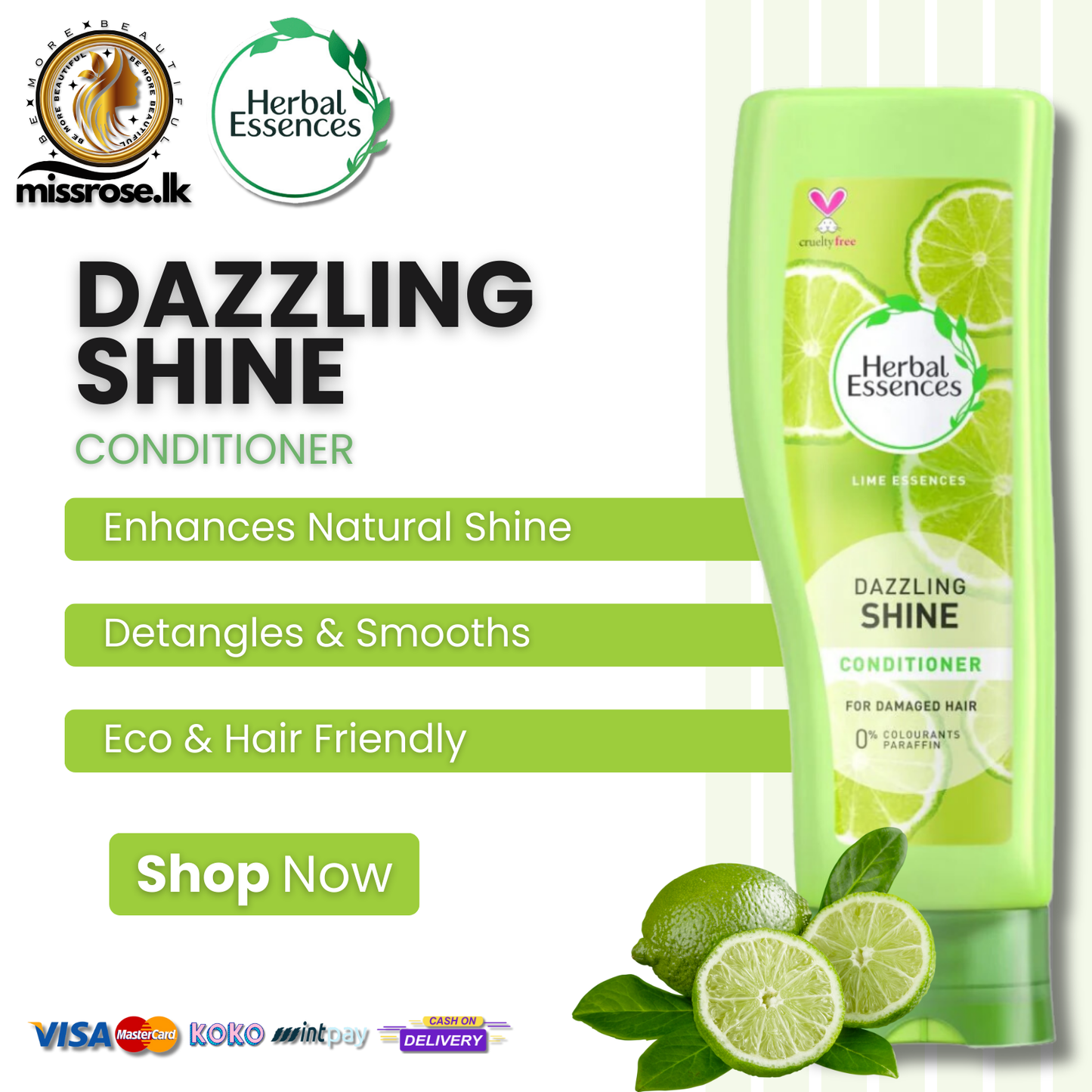 Herbal Essences Dazzling Shine Hair Conditioner 400ml