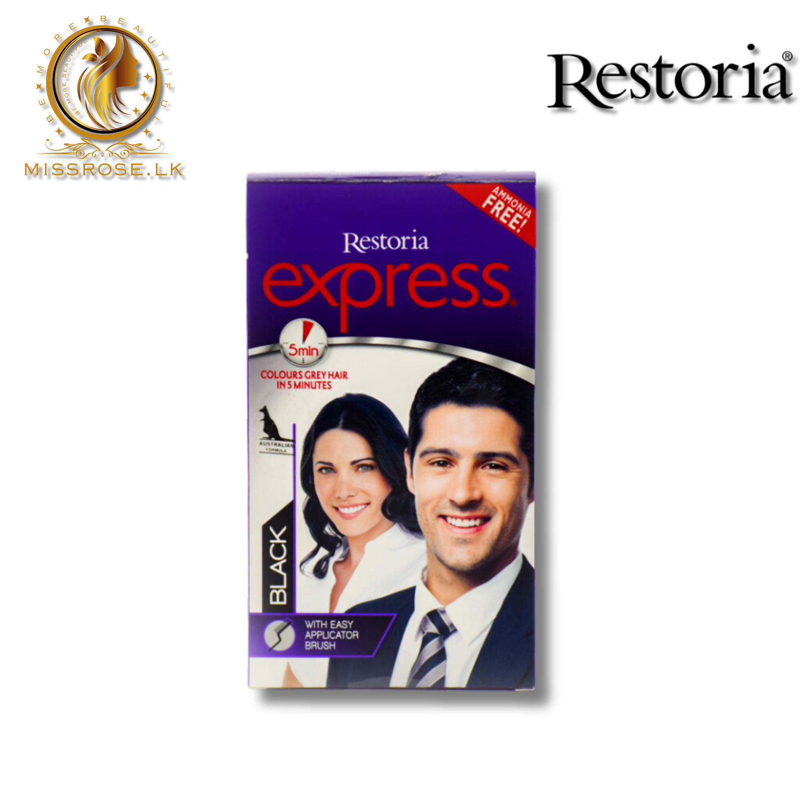 Restoria Express 5 Min Hair Dye Black - Missrose.lk
