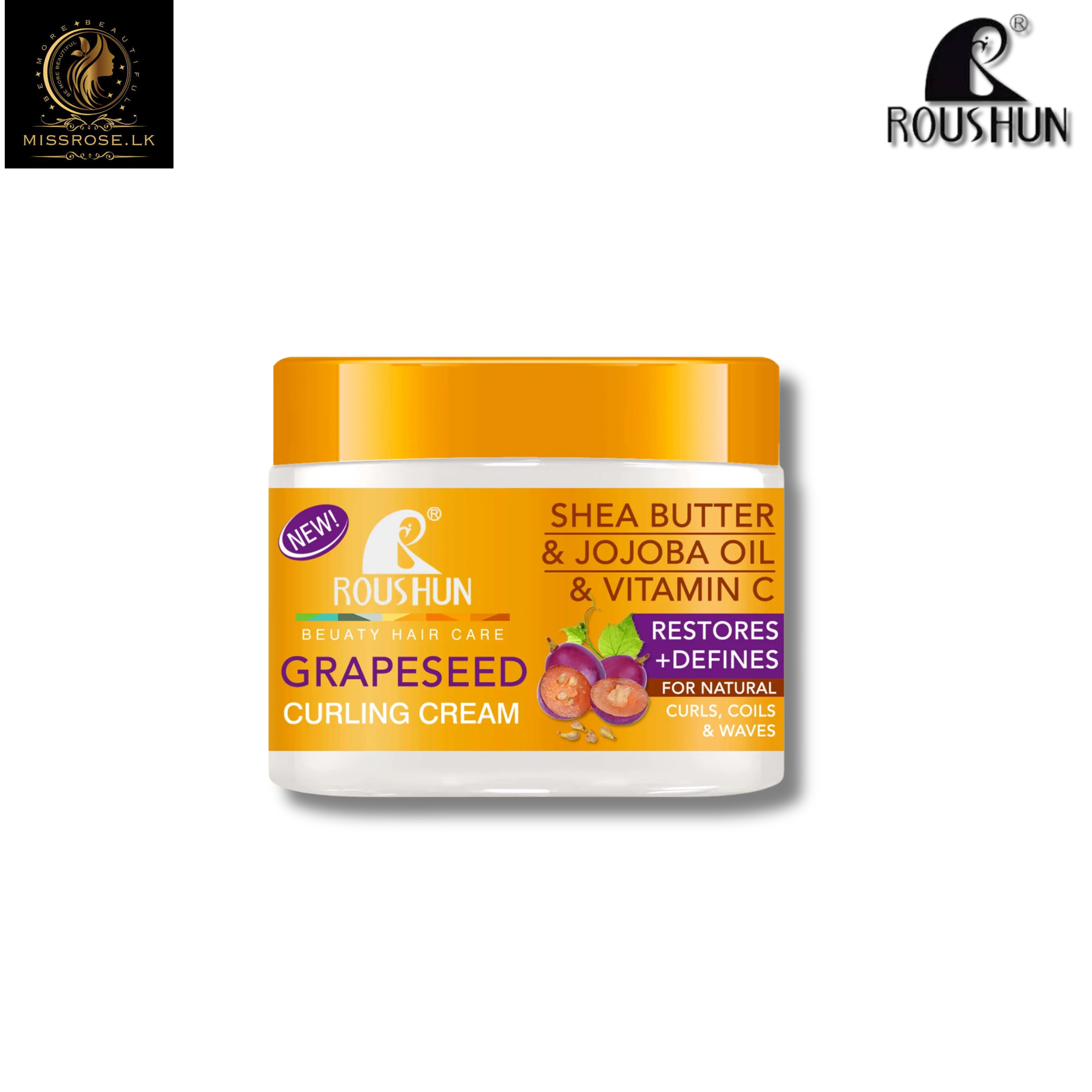 Roushun Grapeseed Curling Cream 350ml - Missrose.lk