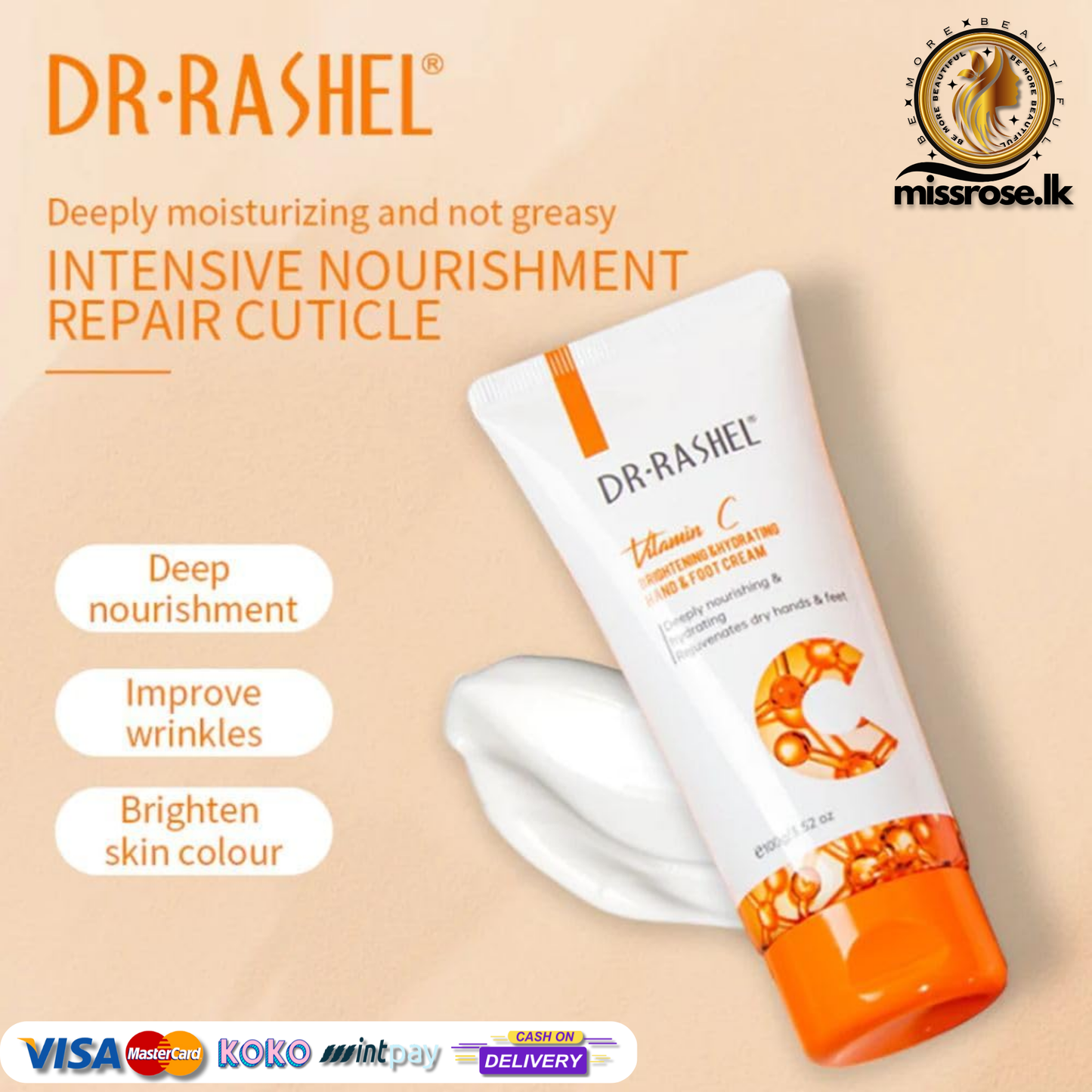 Dr.rashel Vitamin C Brightening & Hydrating Hand & Foot Cream