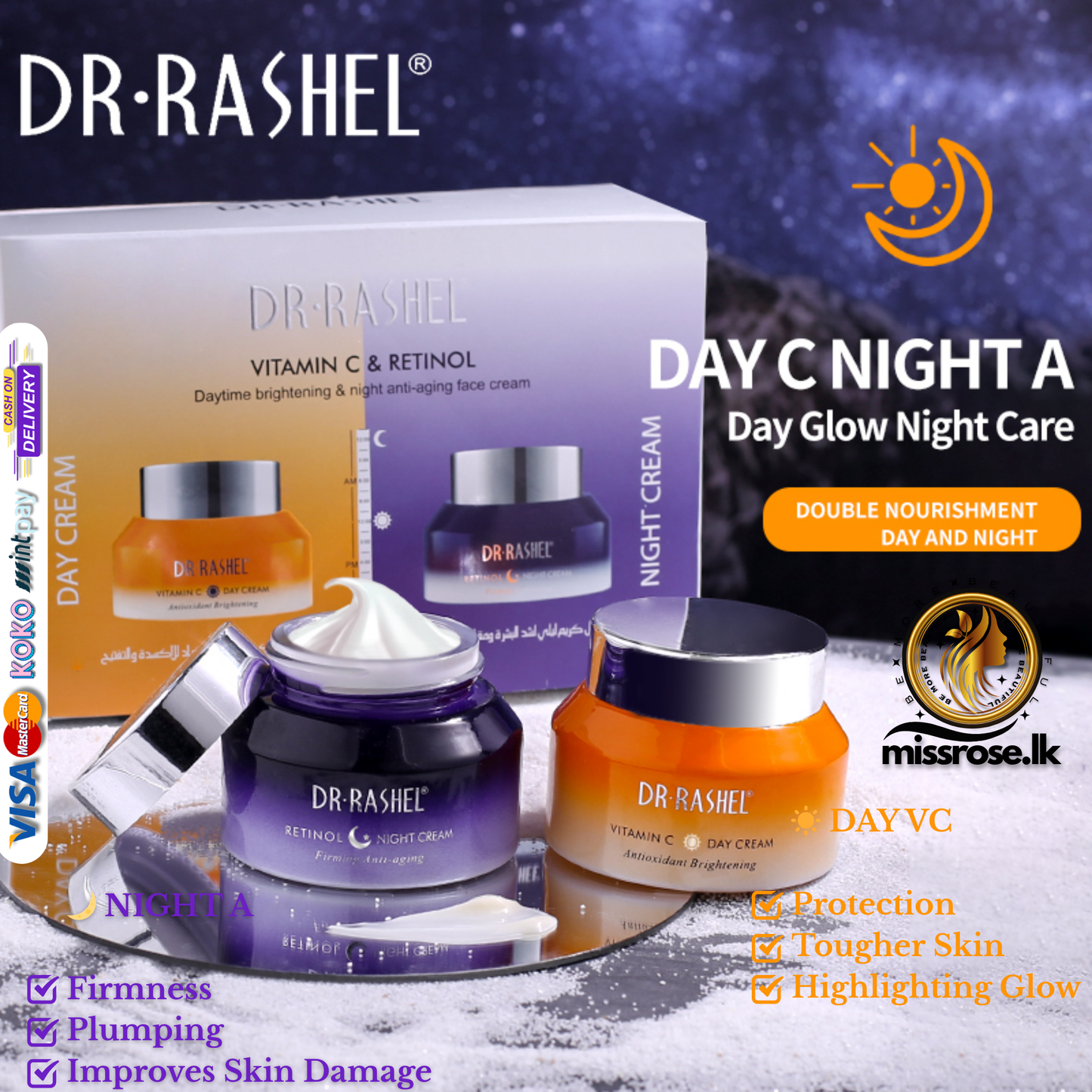 Dr. Rashel Vitamin C & Rentinol Day & Night Face cream