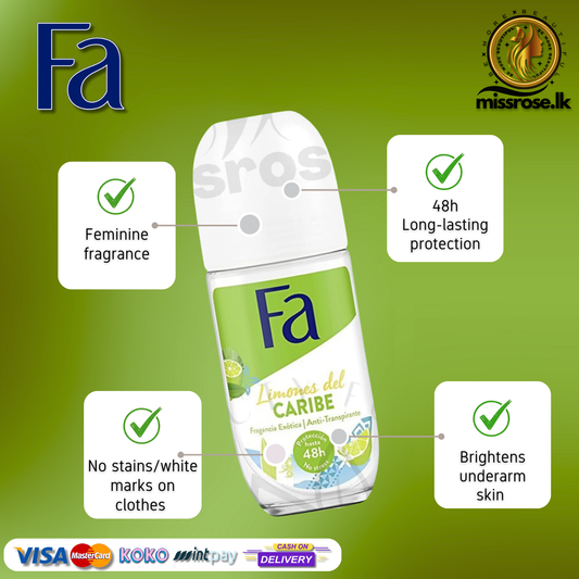FA Deodorant Roll-On Caribbean Lemon
