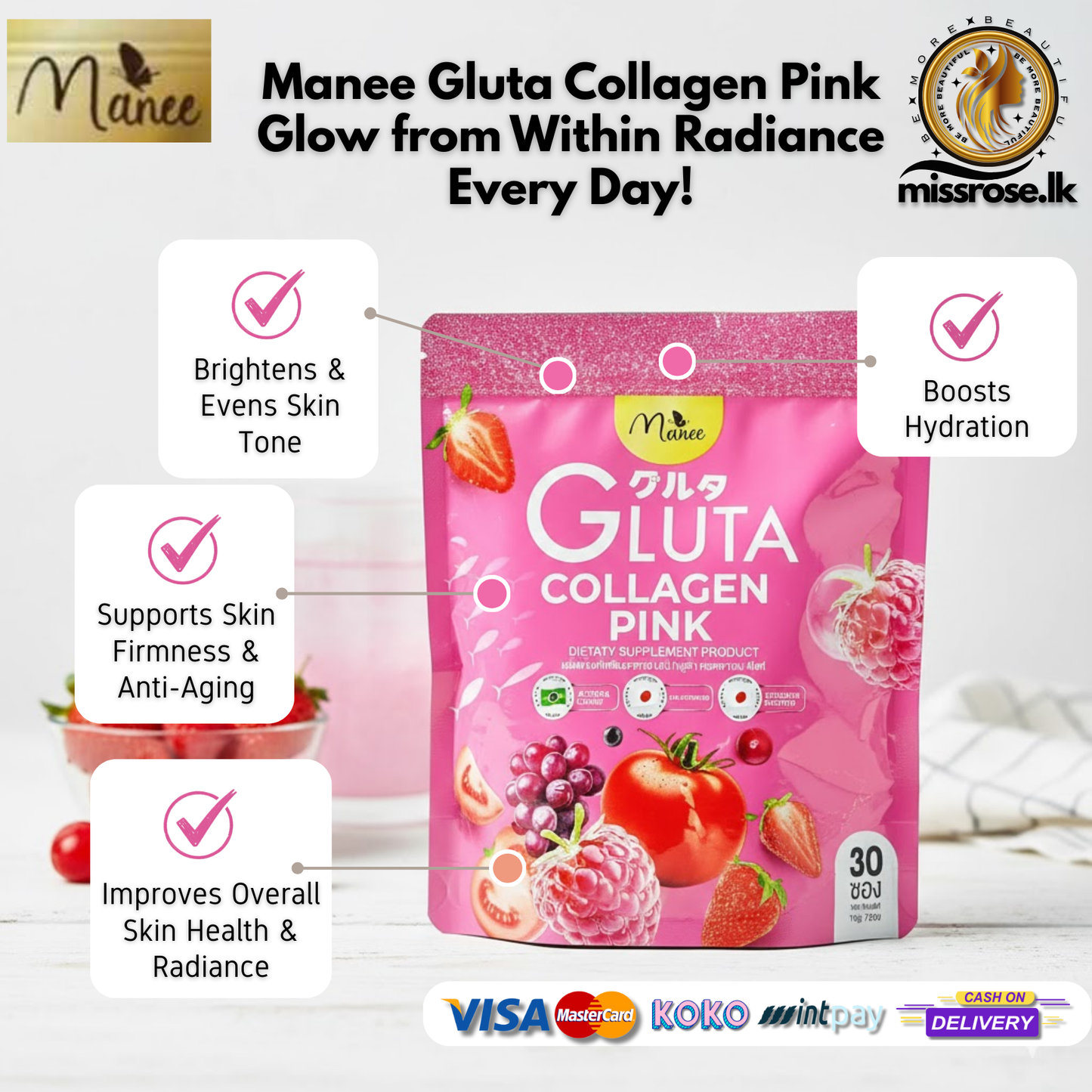 Manee Gluta Collagen Pink