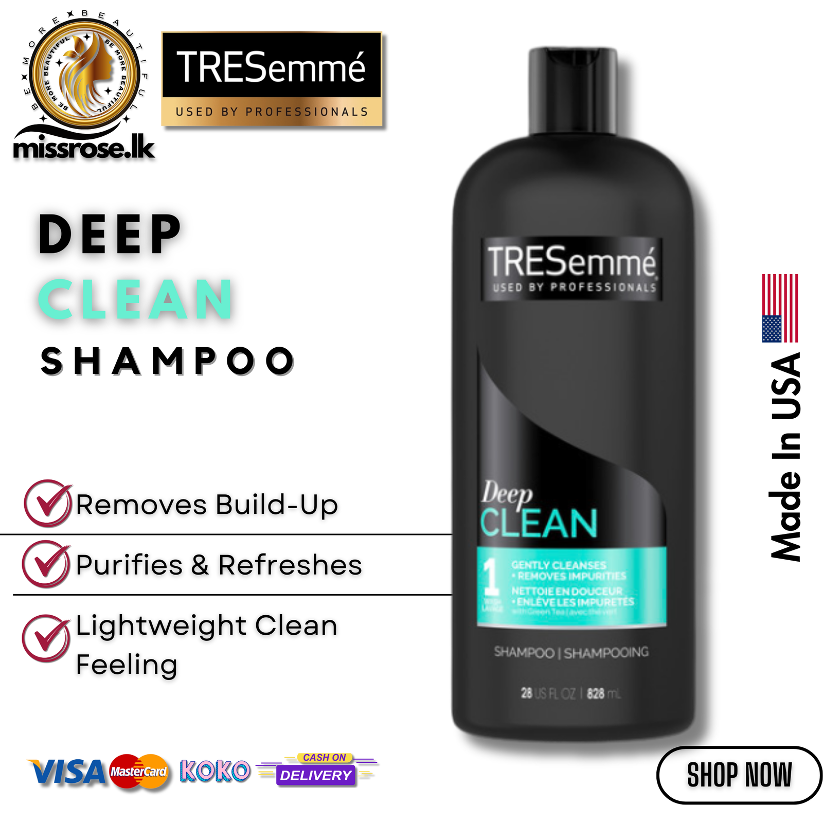 TRESemme Deep Clean Shampoo - Missrose.lk