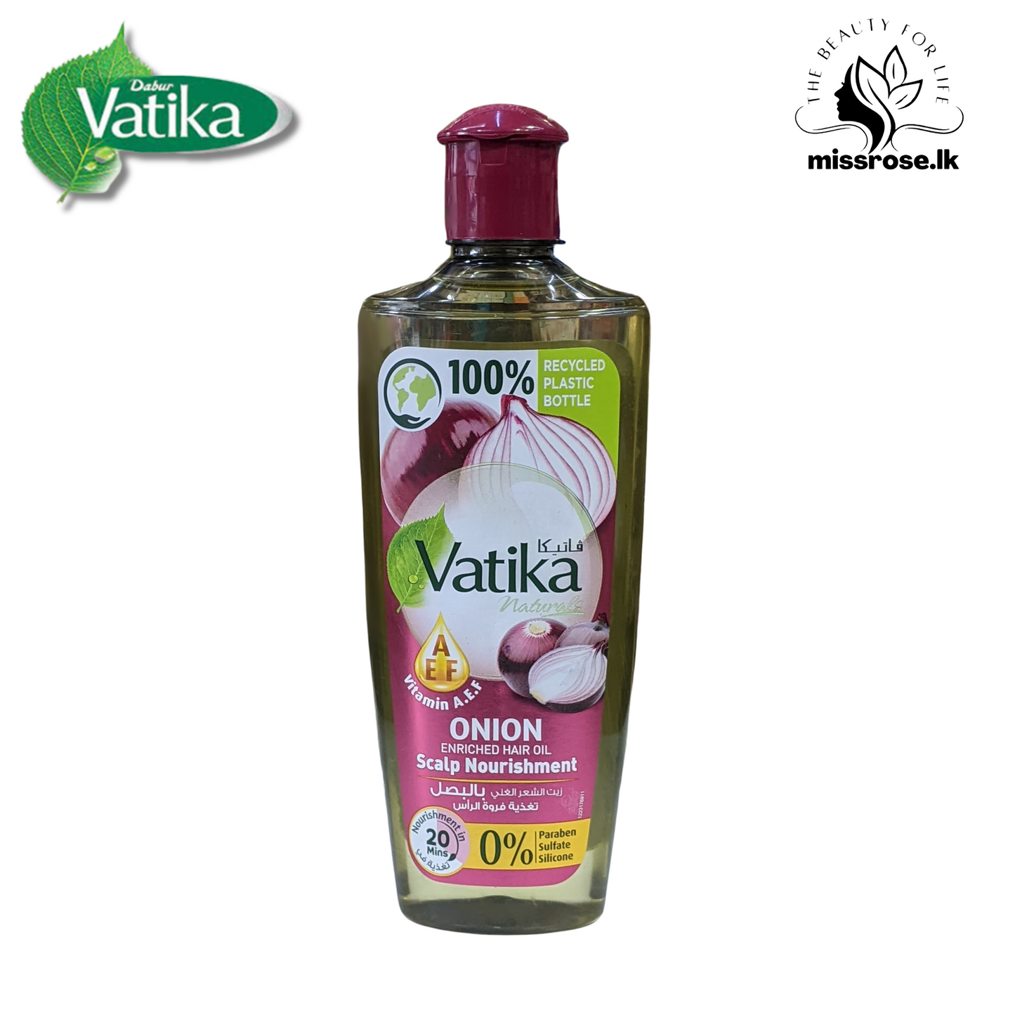 Vatika Naturals Onion Enriched Hair Oil - Missrose.lk