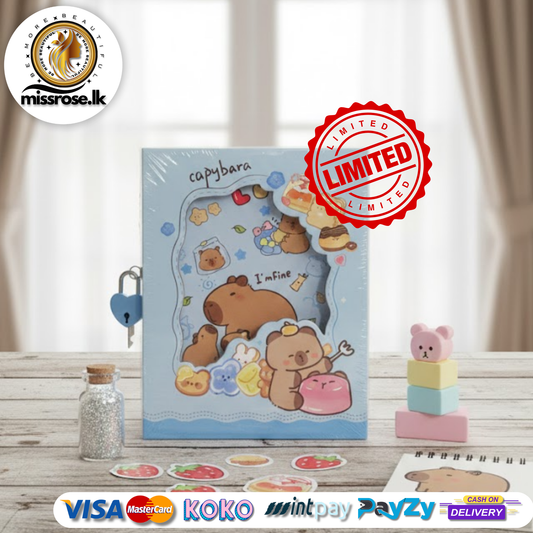 Capy Cuddle Lock Diary - Blue Color