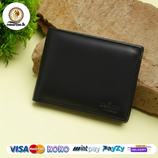 Gravity Leather Black Wallet – Men’s