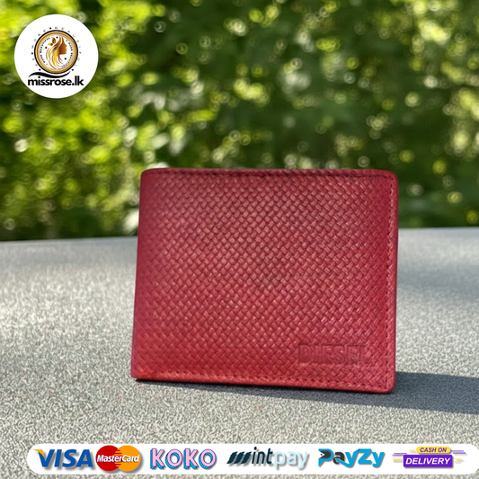DIESEL Leather Red Wallet – Men’s