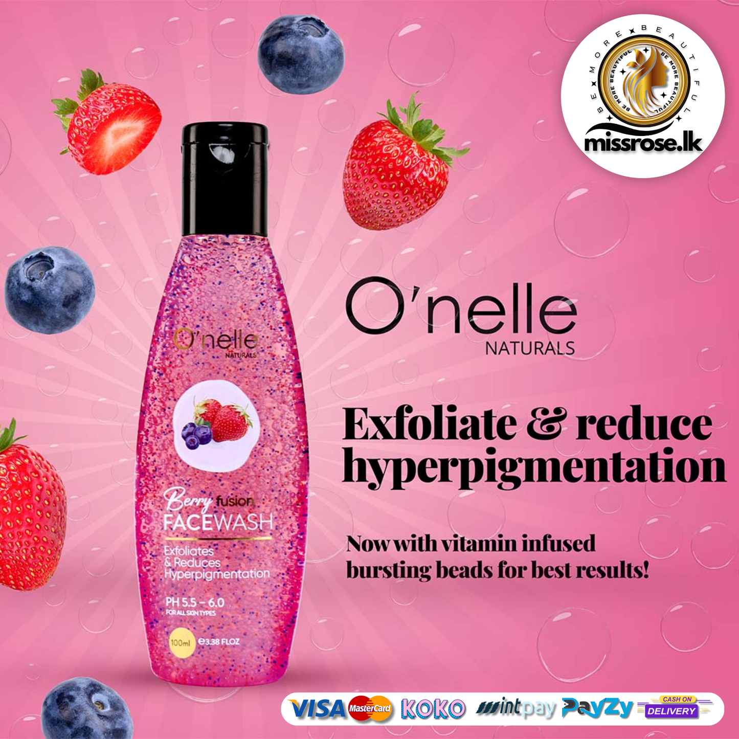 O'nelle naturals Berry Fusion Face Wash - 100ml